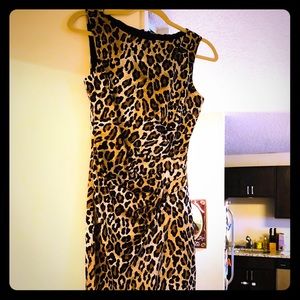 Cache leopard print dress BRAND NEW never worn!